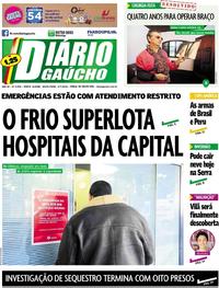 Capa do jornal Diário Gaúcho 05/07/2019