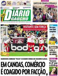 Capa do jornal Diário Gaúcho 05/08/2019