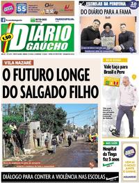 Capa do jornal Diário Gaúcho 06/07/2019