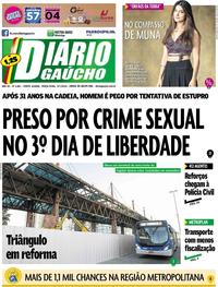 Capa do jornal Diário Gaúcho 09/07/2019
