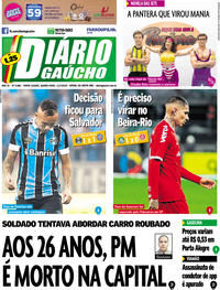 Capa do jornal Diário Gaúcho 11/07/2019