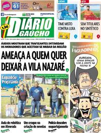 Capa do jornal Diário Gaúcho 13/07/2019