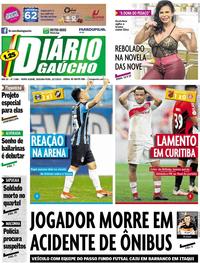 Capa do jornal Diário Gaúcho 15/07/2019