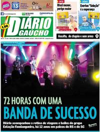 Capa do jornal Diário Gaúcho 18/05/2019