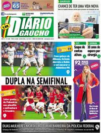Capa do jornal Diário Gaúcho 18/07/2019