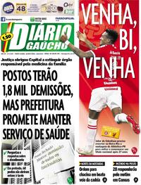 Capa do jornal Diário Gaúcho 18/09/2019