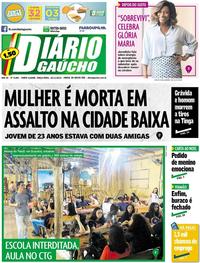 Capa do jornal Diário Gaúcho 19/11/2019