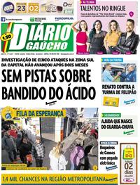 Capa do jornal Diário Gaúcho 20/08/2019