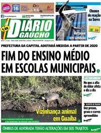 Capa do jornal Diário Gaúcho 22/05/2019