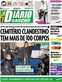 Capa do jornal Diário Gaúcho 23/08/2019