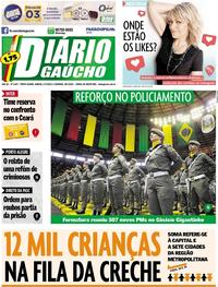Capa do jornal Diário Gaúcho 27/07/2019
