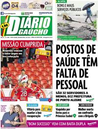 Capa do jornal Diário Gaúcho 29/07/2019