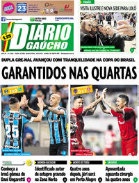 Capa do jornal Diário Gaúcho 30/05/2019