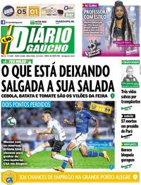 Capa do jornal Diário Gaúcho 30/07/2019