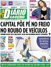 Capa do jornal Diário Gaúcho 01/02/2020