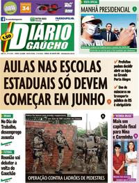 Capa do jornal Diário Gaúcho 01/05/2020