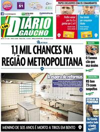 Capa do jornal Diário Gaúcho 03/03/2020