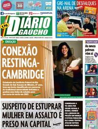 Capa do jornal Diário Gaúcho 03/10/2020
