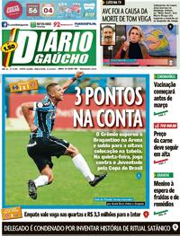 Capa do jornal Diário Gaúcho 03/11/2020