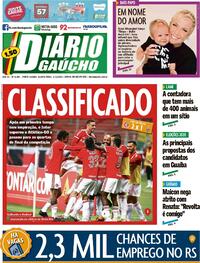 Capa do jornal Diário Gaúcho 04/11/2020