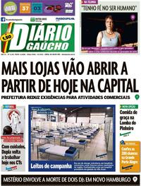 Capa do jornal Diário Gaúcho 05/05/2020