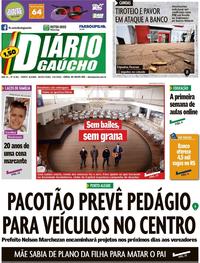 Capa do jornal Diário Gaúcho 05/06/2020