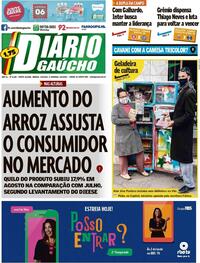 Capa do jornal Diário Gaúcho 05/09/2020