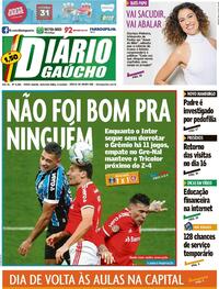 Capa do jornal Diário Gaúcho 05/10/2020
