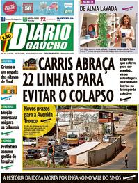 Capa do jornal Diário Gaúcho 05/11/2020