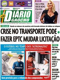 Capa do jornal Diário Gaúcho 06/05/2020