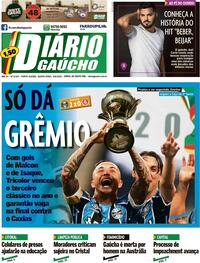 Capa do jornal Diário Gaúcho 06/08/2020