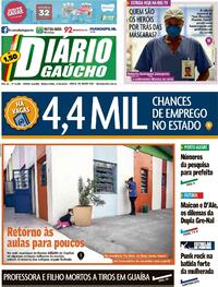 Capa do jornal Diário Gaúcho 06/10/2020