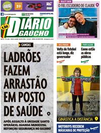 Capa do jornal Diário Gaúcho 07/05/2020