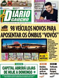 Capa do jornal Diário Gaúcho 07/08/2020