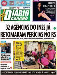 Capa do jornal Diário Gaúcho 07/10/2020