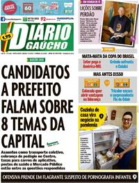 Capa do jornal Diário Gaúcho 07/11/2020