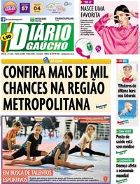 Capa do jornal Diário Gaúcho 10/03/2020