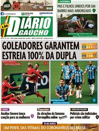 Capa do jornal Diário Gaúcho 10/08/2020