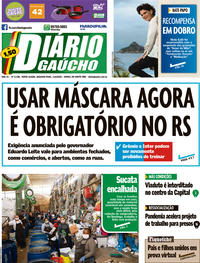 Capa do jornal Diário Gaúcho 11/05/2020