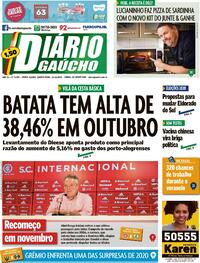 Capa do jornal Diário Gaúcho 11/11/2020
