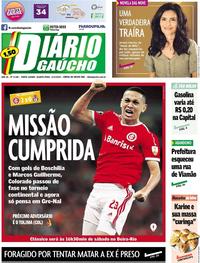 Capa do jornal Diário Gaúcho 12/02/2020
