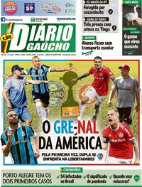 Capa do jornal Diário Gaúcho 12/03/2020