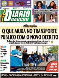 Capa do jornal Diário Gaúcho 12/05/2020