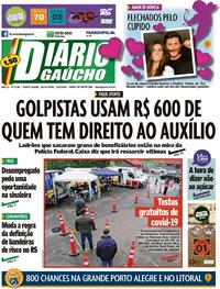Capa do jornal Diário Gaúcho 12/06/2020