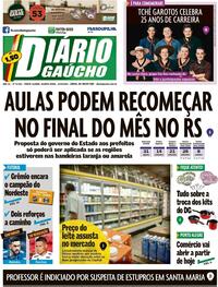 Capa do jornal Diário Gaúcho 12/08/2020