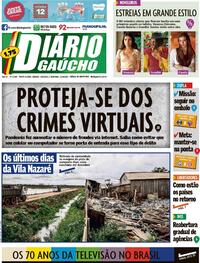 Capa do jornal Diário Gaúcho 12/09/2020