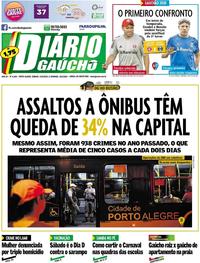 Capa do jornal Diário Gaúcho 15/02/2020