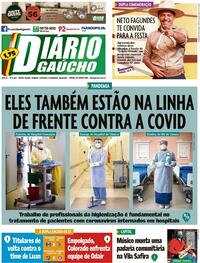 Capa do jornal Diário Gaúcho 15/08/2020