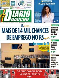 Capa do jornal Diário Gaúcho 15/12/2020