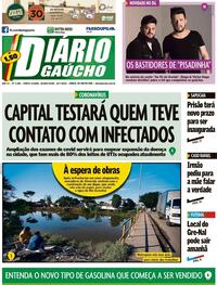 Capa do jornal Diário Gaúcho 16/07/2020